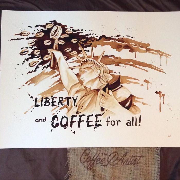 Painting With 100% Real Coffee