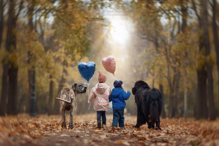 Little Kids And Their Big Dogs