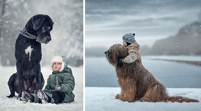 Little Kids And Their Big Dogs