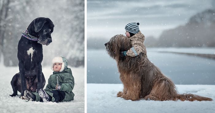 Little Kids And Their Big Dogs