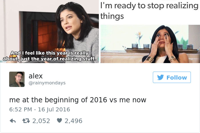 Me At The Beginning Of 2016 Vs Me At The End Of 2016