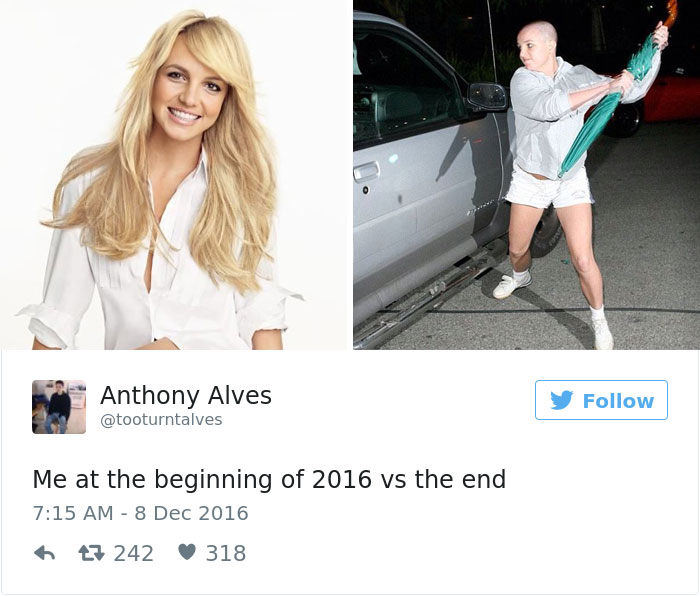 Me At The Beginning Of 2016 Vs Me At The End Of 2016