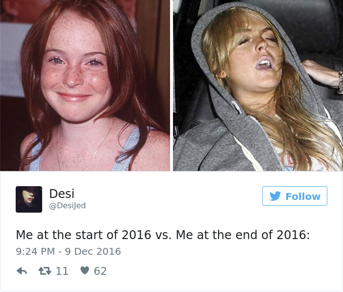 Me At The Beginning Of 2016 Vs Me At The End Of 2016
