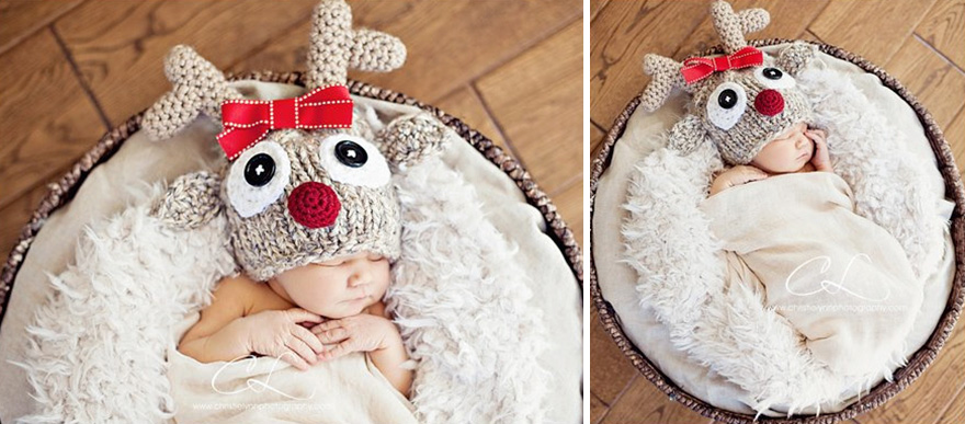 Newborn Baby Christmas Photoshoot