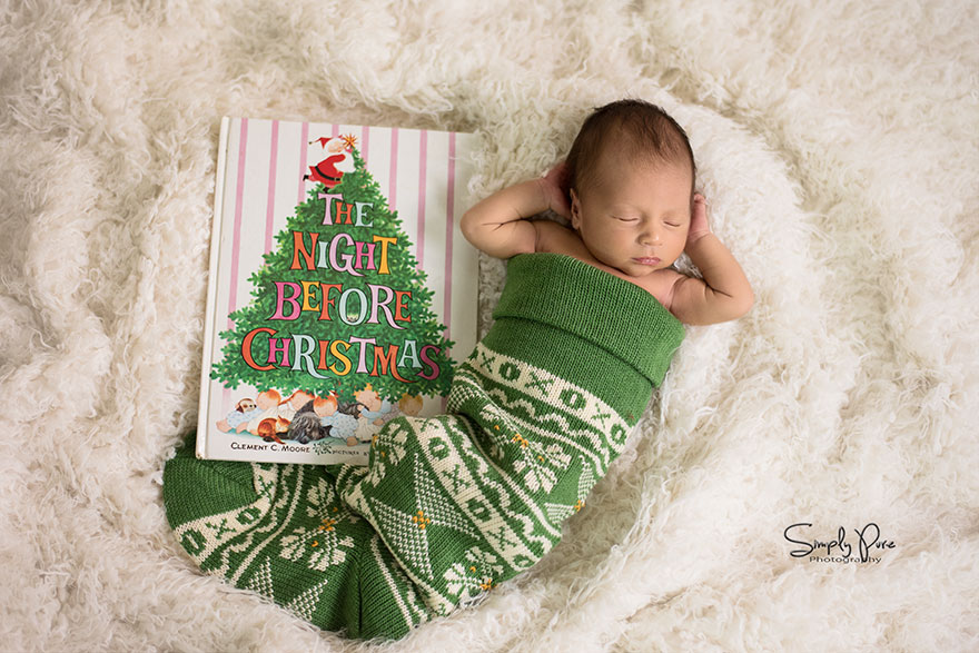 Newborn Baby Christmas Photoshoot