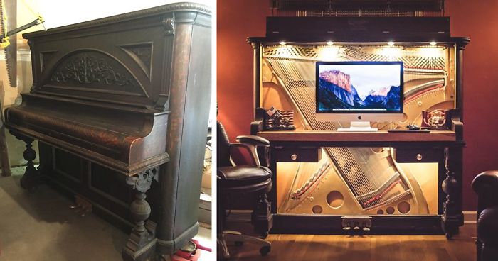 I Turned A 1907 Upright Piano Into A Luxurious Desk