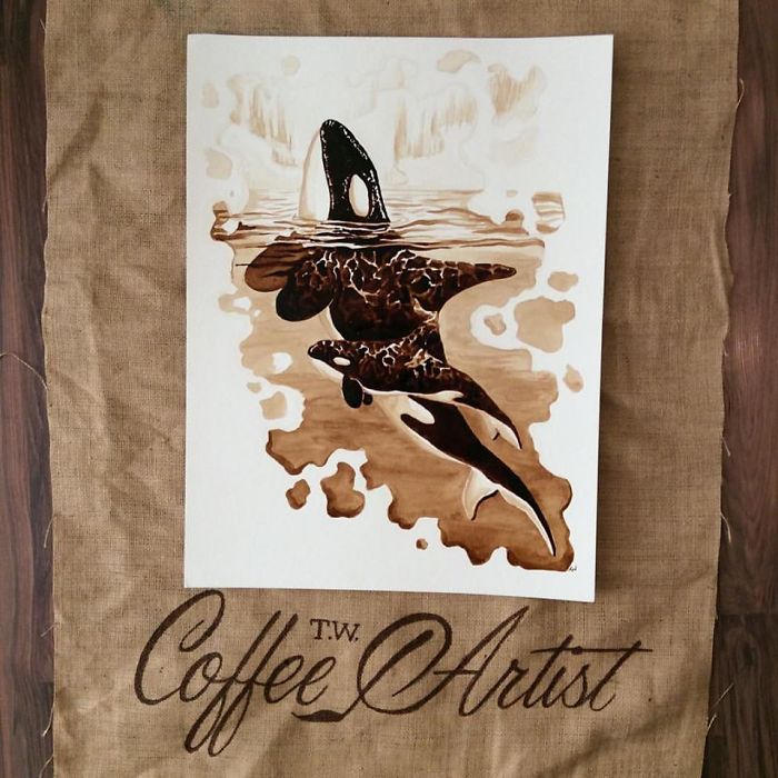 Painting With 100% Real Coffee