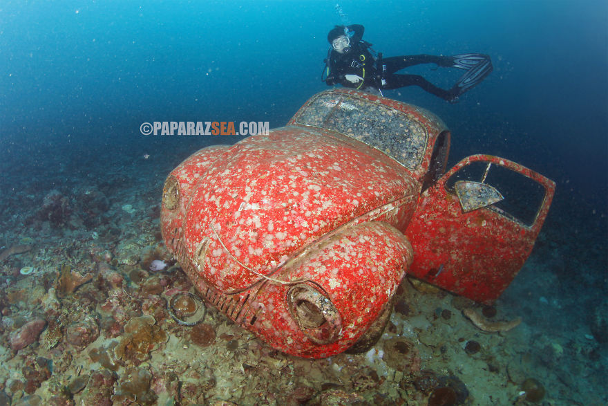 This Volkswagen Beetle Was Thrown To The Ocean When The Owner Couldn't Fetch The Price He Wanted