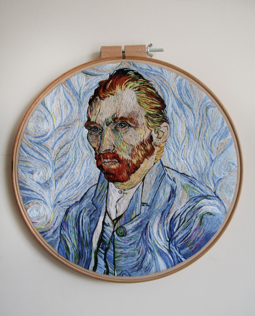 I Spent 350+ Hours Embroidering This Self-Portrait Of Van Gogh I Spent 350+ Hours Embroidering This Self-Portrait Of Van Gogh