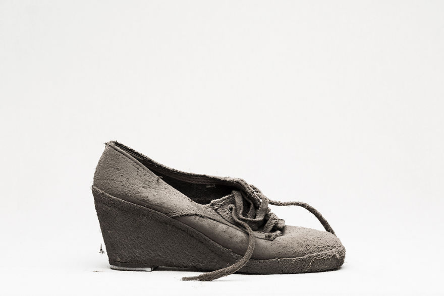 I Photographed Shoes Almost Untouched On A Shelf For 25 Years