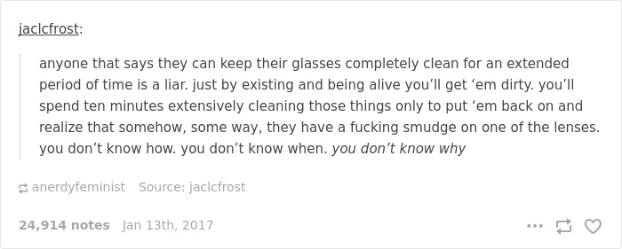 Glasses Problems