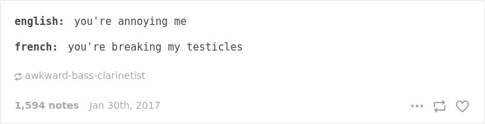 Funny French Language