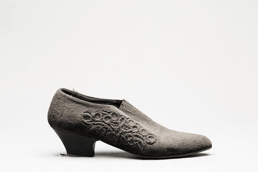 I Photographed Shoes Almost Untouched On A Shelf For 25 Years