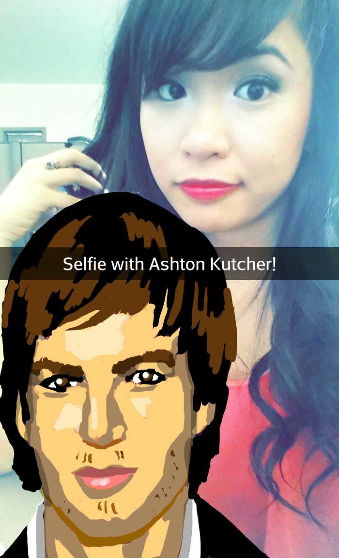I Take Selfies With Celebrities Using Snapchat Drawing Tools