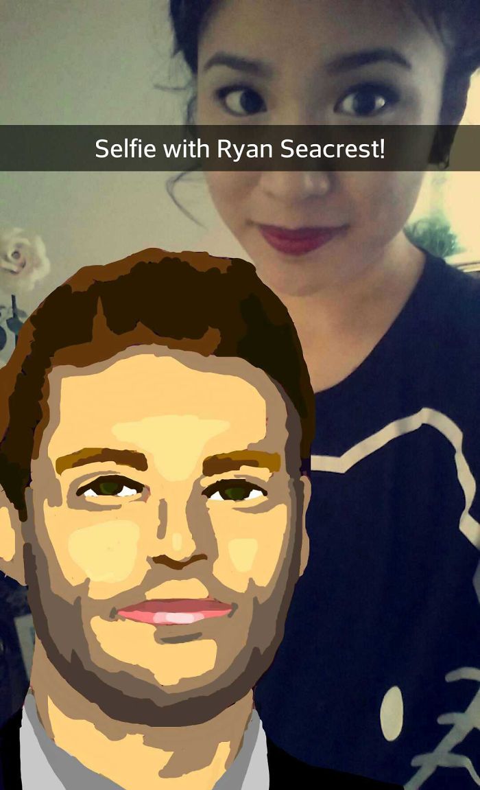 I Take Selfies With Celebrities Using Snapchat Drawing Tools