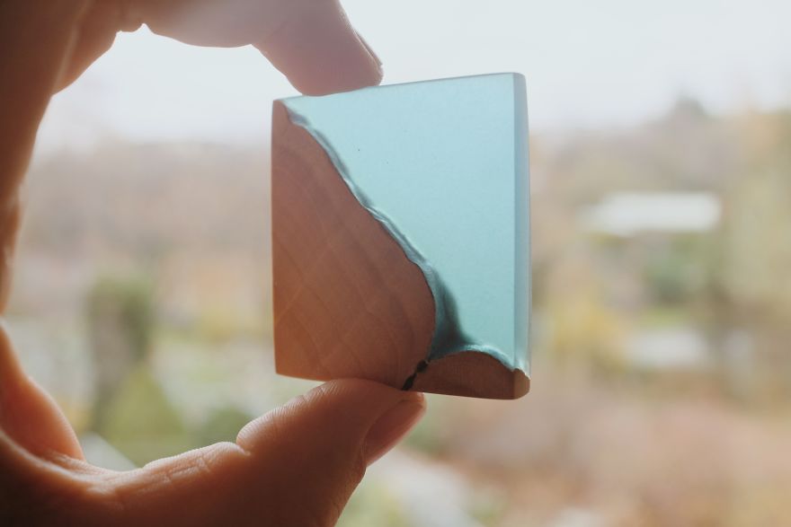 I Made An Ocean Miniature Out Of Birch-Tree And Resin