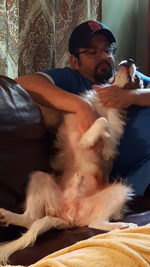 My Husband And The Dog That He Was "never Going To Have Anything To Do With."
