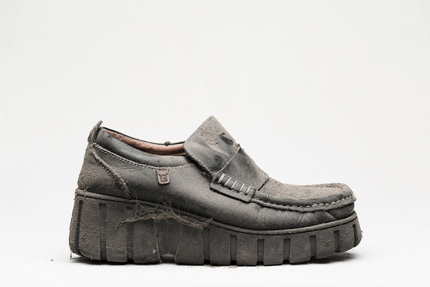 I Photographed Shoes Almost Untouched On A Shelf For 25 Years