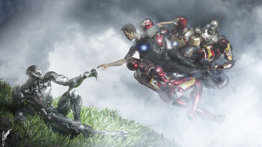 I Recreated Famous Works Of Art Using Marvel Toys I Recreated Famous Works Of Art Using Marvel Toys