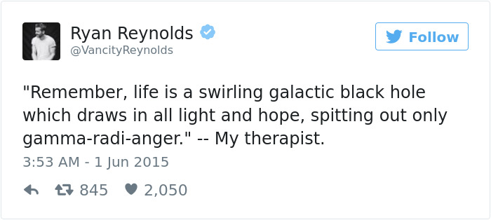 Funny Ryan Reynolds Tweets