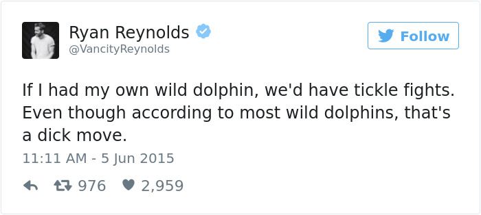 Funny Ryan Reynolds Tweets