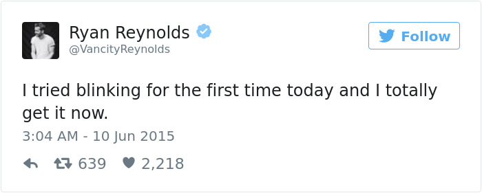 Funny Ryan Reynolds Tweets