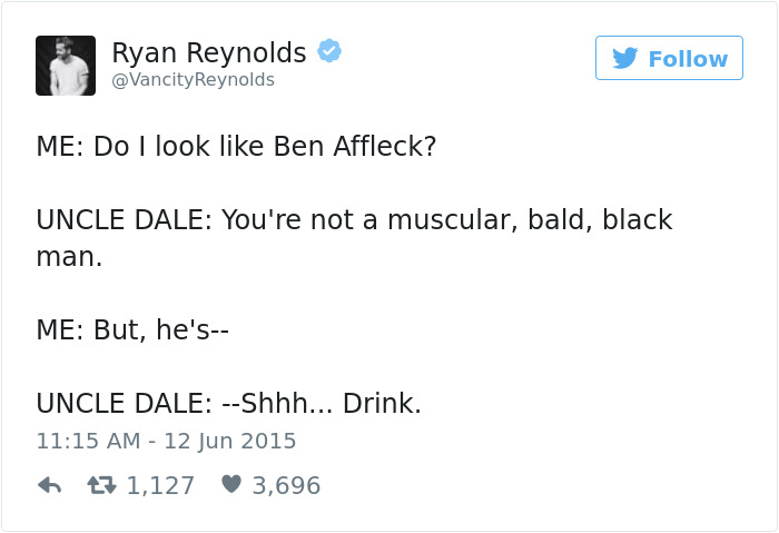 Funny Ryan Reynolds Tweets