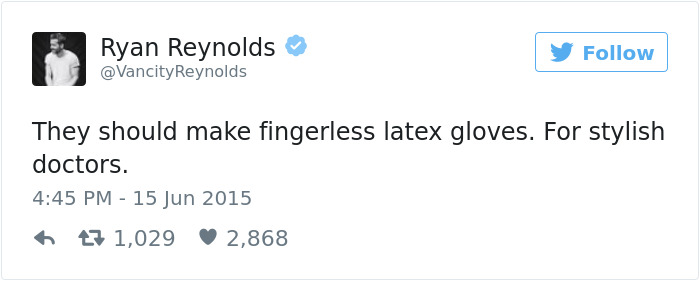 Funny Ryan Reynolds Tweets