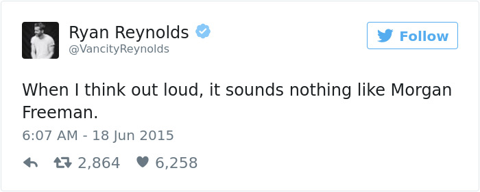 Funny Ryan Reynolds Tweets