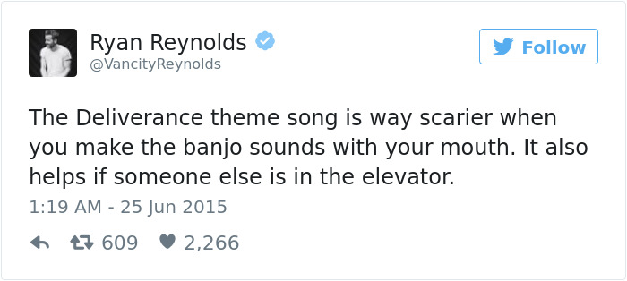 Funny Ryan Reynolds Tweets