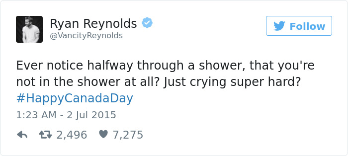 Funny Ryan Reynolds Tweets