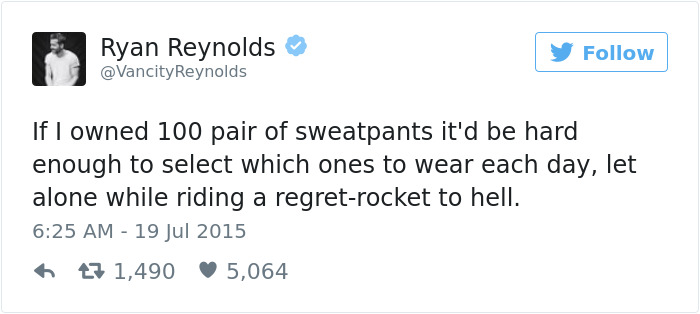 Funny Ryan Reynolds Tweets