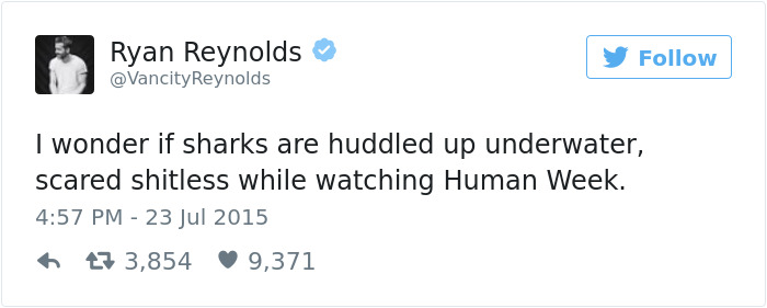 Funny Ryan Reynolds Tweets