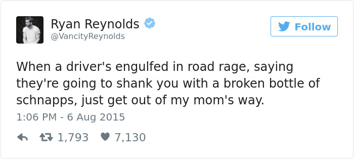 Funny Ryan Reynolds Tweets