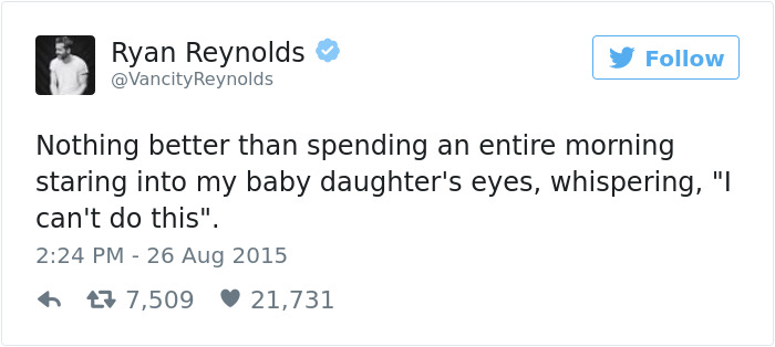 Funny Ryan Reynolds Tweets