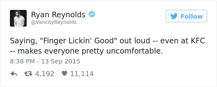 Funny Ryan Reynolds Tweets