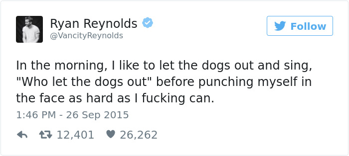 Funny Ryan Reynolds Tweets