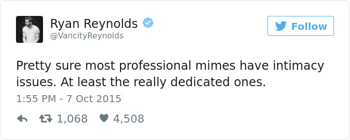 Funny Ryan Reynolds Tweets