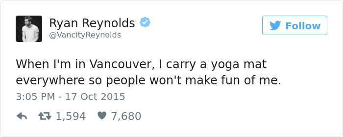 Funny Ryan Reynolds Tweets