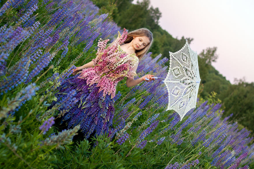 I Photographed My Daughter In A Field Of Lupine To Reveal Her Sensitive Personality