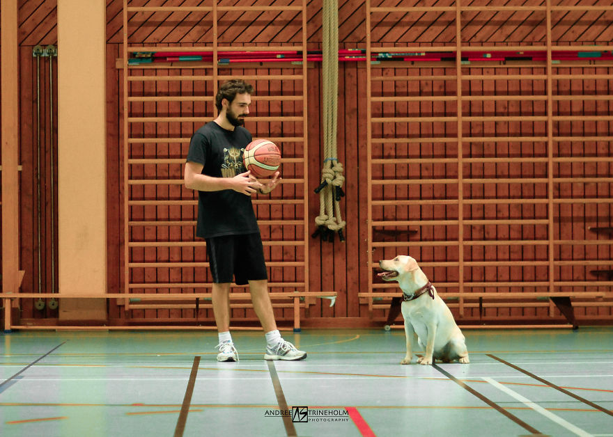 I've Taken A Picture Of My Husband And Our Labrador Every Trip In The Same Position