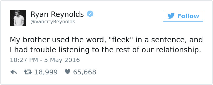 Funny Ryan Reynolds Tweets