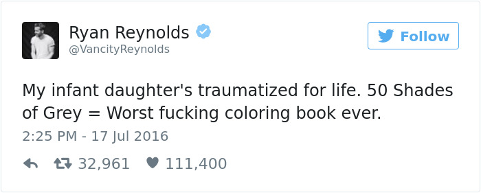 Funny Ryan Reynolds Tweets