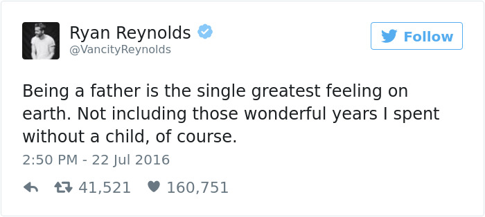 Funny Ryan Reynolds Tweets