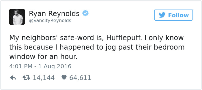 Funny Ryan Reynolds Tweets