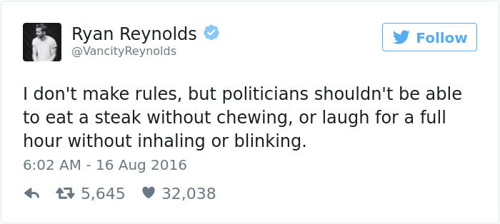 Funny Ryan Reynolds Tweets