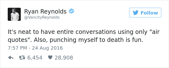 Funny Ryan Reynolds Tweets
