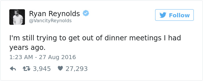 Funny Ryan Reynolds Tweets