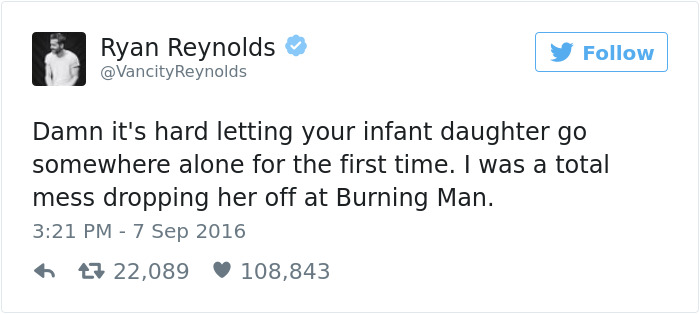 Funny Ryan Reynolds Tweets
