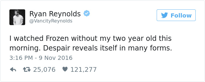 Funny Ryan Reynolds Tweets